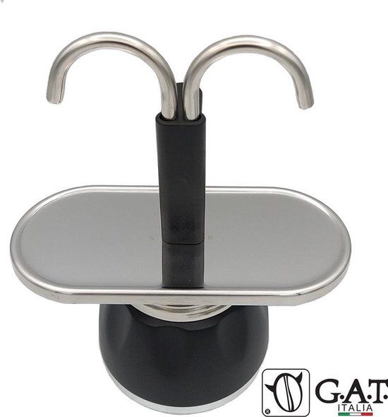 G.A.T. Italia Mokaccina Doppio Mini Express - Percolator - 2 Cups - 100ml - Silver/Black