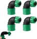 Adaptateur d'angle pour raccord rapide de tuyau d'arrosage - 4 pièces - Laiton - 90 degrés