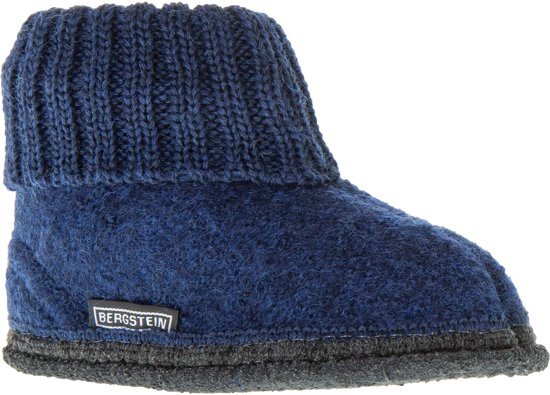 Bergstein Cozy blauw sloffen uni