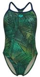 Arena Dames zwempak uit 1 stuk Energy Booster Ba, navy/green multi, Blauw, Maat 30