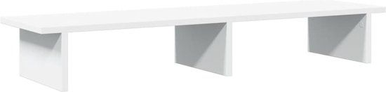 vidaXL Monitorstandaard 100x27x15 cm bewerkt hout wit