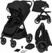 Lionelo Bett Buggy – Stevig Aluminium Frame – Kinderwagen Tot 22 kg – Grote Geveerde PU-Wielen – Dri-Seat Ventilatie – Volledige Ligstand 85 cm – XXL Zonnekap UPF50+ – ThermBag Organizer – Verstelbare Duwstang – Compact Inklapbaar