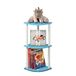Furinno Compact hoek-multifunctioneel rek met 3 niveaus, hout, lichtblauw/wit, 29,46 x 29,46 x 75,18 cm