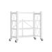 Joybos - Opvouwbaar opbergrek met 4 planken, zonder montage, 71 x 34 x 125 cm, wit