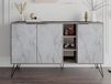 Buffet CLARO 3 portes brun foncé/gris