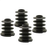 Wagner QuickClick® kunststof glijders, meubelglijders, stoelglijders, set van 4, basis zwart, om in te steken, 4x basis, SMART, kunststof, diameter 21/25 x 3/25 mm, helling 0 graden, made in DE