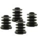 Wagner QuickClick® kunststof glijders, meubelglijders, stoelglijders, set van 4, basis zwart, om in te steken, 4x basis, SMART, kunststof, diameter 21/25 x 3/25 mm, helling 0 graden, made in DE