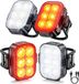 Inlustro Set de feux de vélo 4 pièces - 2x feu avant LED et 2x feu arrière - Feu de vélo rechargeable USB-C - 10 modes d'éclairage - Feu de vélo étanche IP65 - Rouge et Blanc