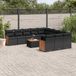Prolenta Maison Exclusive - Tuinset voor in de tuin, bestaande uit 12 delen, met kussens, zwart, van polyrotan