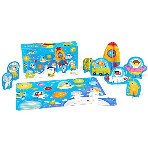 Banana Panda - Figure It Out Space Puzzel - 20-delig puzzelspel met 8 speelfiguren voor kinderen vanaf 2 jaar en ouder