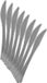 Urban Living couteau en plastique - 80x - 19 cm - argent