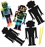 Baker Ross Robot Boekenleggers met Krasfolie (10 stuks)