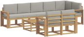 vidaXL Ensemble de canapés d'extérieur 9 pièces Blanc et Gris clair