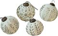 LOBERON Set de 4 décorations de Noël Consac blanc/argenté