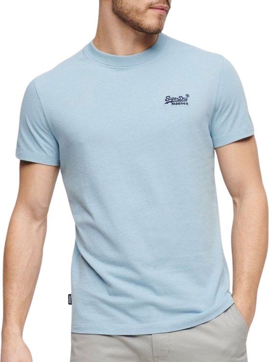 Superdry Essential Logo Tee - Men's Light Blue T-Shirt - Size L