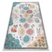 Bambino 61440 wastapijt hemel, cijfers, ballonnen voor kinderen antislip - crème/groen crème 160x220 cm