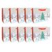 Idena 30490-10 - Winter cadeauzakjes, 10 stuks, cadeauzakjes in de maat 26 x 20 x 11 cm, papieren winterzakjes in rood en wit met sneeuw en kerstboom