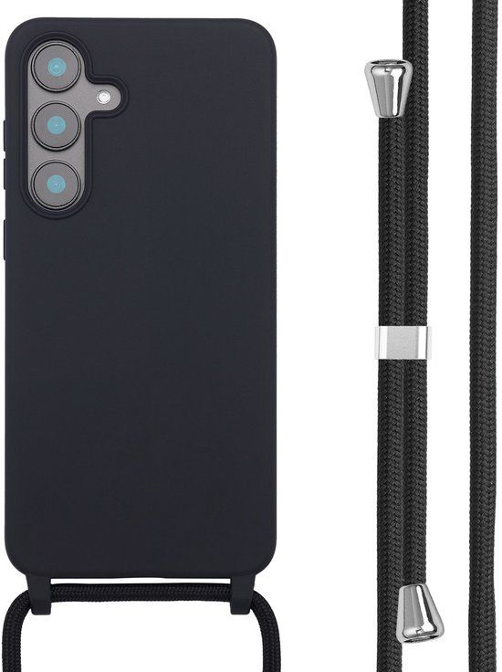 imoshion Siliconen hoesje met koord voor de Samsung Galaxy S25 FE - Zwart