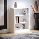 Vida Cambridge dreifächriges tiefregal, wit, houtsoorten, reksysteem, afgeven, vormen, meubelstuk, meubels, kantoor, woning, woonkamer