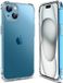 Techsuit Housse arrière en silicone antichoc pour Apple iPhone 16 - Transparente