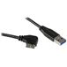 StarTech.com 1m Slim Micro USB 3.0-kabel rechtshoeks, USB 3.1 Gen 1 (5 Gbit/s) aansluitkabel