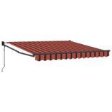 VidaXL Uitschuifbare luifel Rood en Zwart 350 x 250 x 165 cm