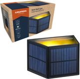 Grundig Solar Tuinverlichting - Tuinverlichting op Zonne Energie voor Buiten - Buitenverlichting LED Warm Wit IP44 - Wandlamp voor Tuin en Muur