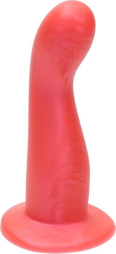Ylva & Dite Leda Siliconen G-spot / Prostaat Dildo - Fel Rood Metallic