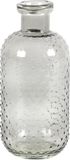 Countryfield Bloemenvaas Cactus Dots - grijs transparant - glas - 11 x 24 cm