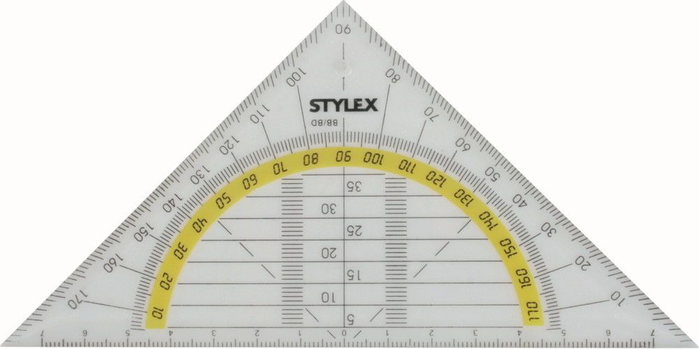 Stylex Geodriehoek Driehoek Transparant 160 mm