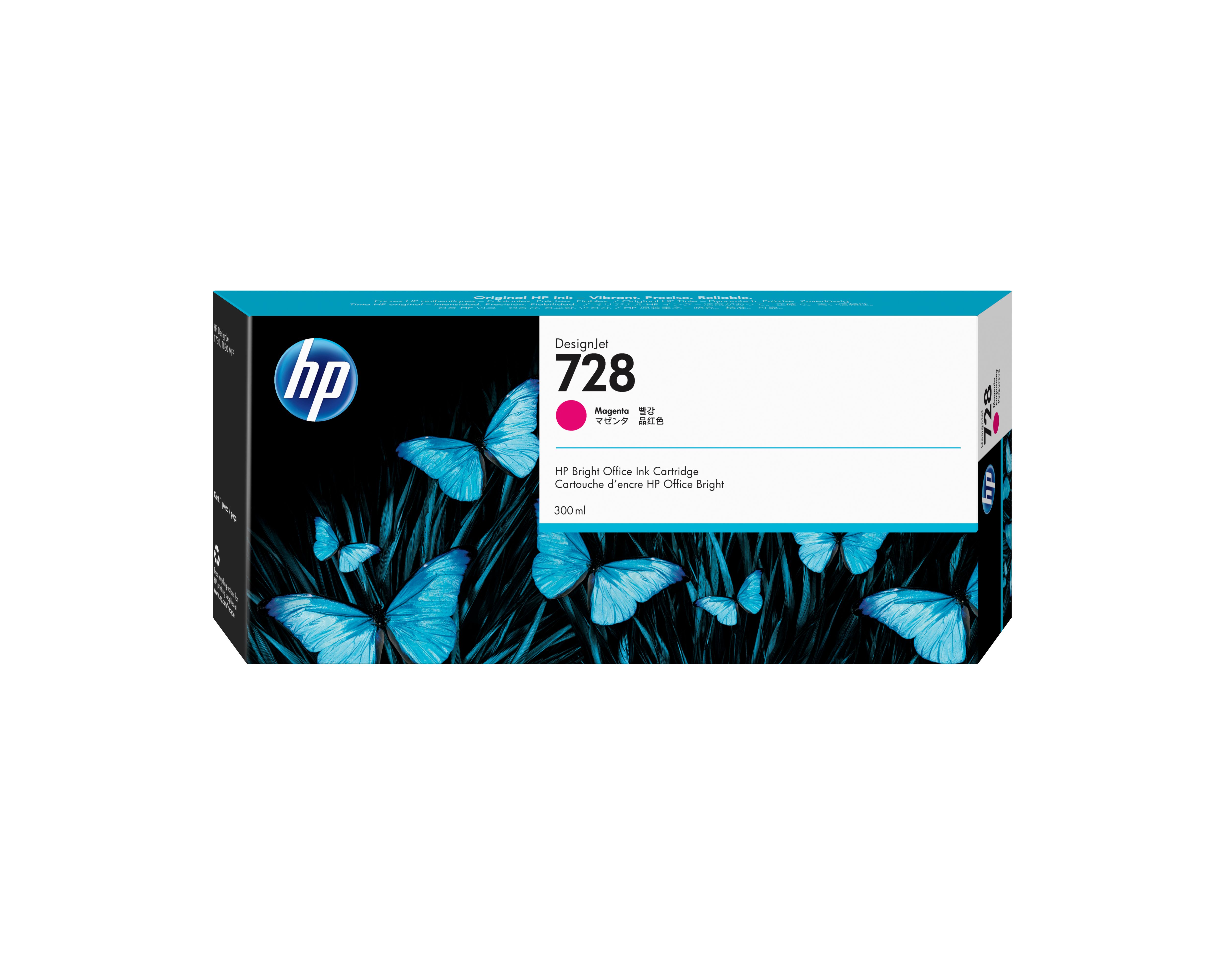 HP 728 magenta DesignJet inktcartridge, 300 ml