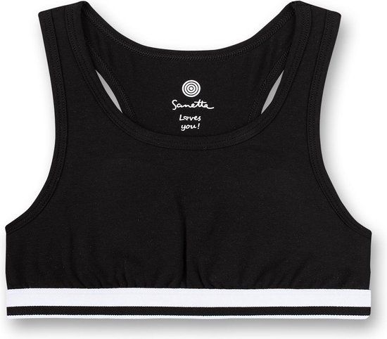 Sanetta Sport Topje Meisjes Zwart Maat 140
