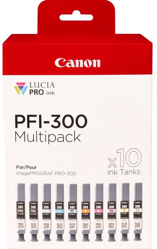 Canon PFI-300 - Inktcartridge - Multi - 10 stuks