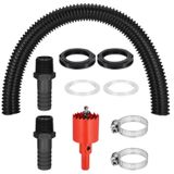 Waterpeuter Kit - 2 Stuks - 50 cm Tuyau flexible - Raccord de 25 mm - Raccords en plastique - Installation facile - Connecteur de cuve de pluie