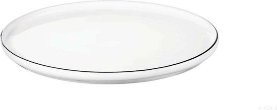 ASA Selection Gebaksbord Oco Ligne Noire Rond Porselein Wit 14,5CM