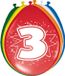 Folat 8x stuks Ballonnen versiering 3 jaar