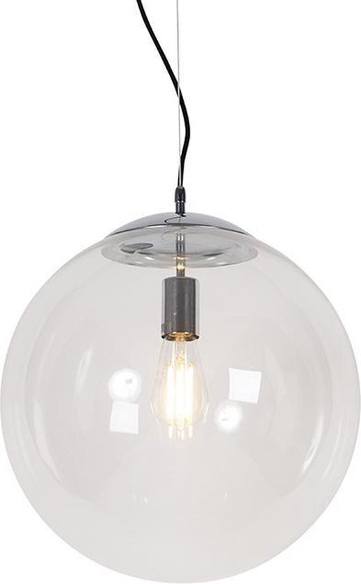 QAZQA Hanglamp Ball 40 helder chroom