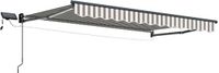 vidaXL Parasol manuel avec éclairage LED solaire 3 x 2,5 m Gris clair