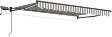 vidaXL Handmatige zonnetent met zonne-energie ledverlichting 3 x 2,5 m Lichtgrijs