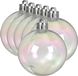 Decoris Kerstballen - 6 stuks - 8 cm - Transparant Parelmoer - Kunststof