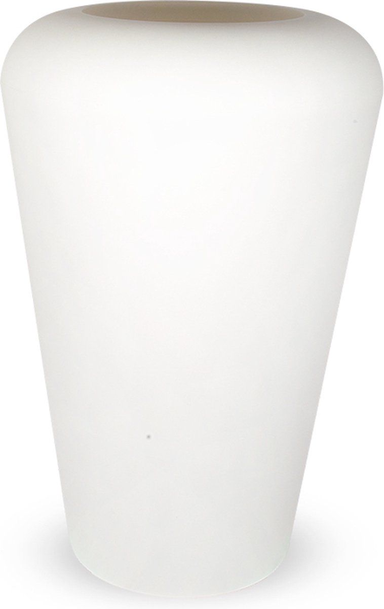 HTT Decorations HTT - Bloempot Max, H80 cm, wit - Kunststof - Wit
