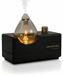 Diffuseur d'arômes diffuseur - Sans eau - Sans fil - Verre noir mat et gris fumé - Pour la maison, le bureau et le yoga