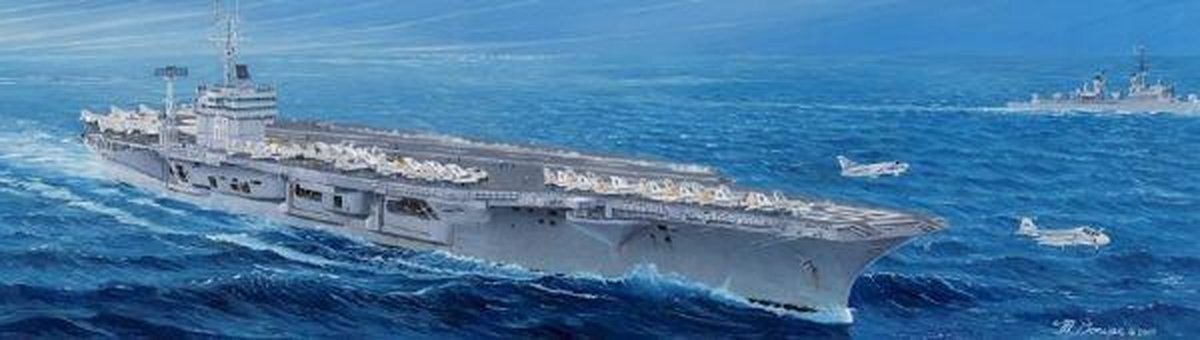 Trumpeter 05605 modelbouwset vliegtuigdrager USS Nimitz CVN-68 1975