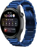 Strap-it Stalen Smartwatch bandje - Blauw - Geschikt voor Huawei Watch 3 / 3 Pro