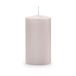 Kaars bekrast metallic diameter 8 cm hoogte 15 cm - parelwit