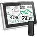 Merkloos Weerstation Weerstation - Draadloos weerstation met buitensensor - Digitale klok met LCD-touchscreen - Binnen en buiten weerstation - Weersvoorspelling