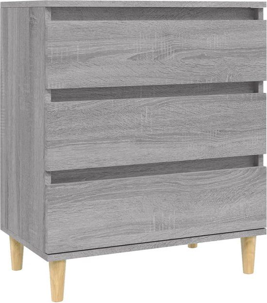 vidaXL Dressoir 60x35x70 cm Bewerkt Hout Grijs Sonoma Eikenkleurig