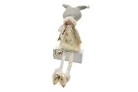 PARTENOPE SRL tissue wit/grijs pop 85 cm, zoals foto, uniek