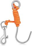 Merkloos / Sans marque Bol Duiken Enkele Rifhaak - Duikhaak Lijnclip - Stroming Stabiliseren - Roestvrij Staal - 120 cm Touw - Oranje