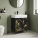 Maison Exclusive Armoire de salle de bain exclusive RHENEN, finition imitation chêne noir, dimensions : 60 x 40 x 61 cm